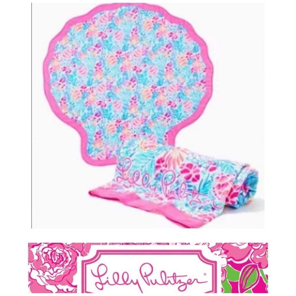 Lilly Pulitzer Shell Beach Towel ‎ Large 60" x 60" NEW